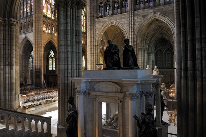 France, Seine-Saint-Denis (93), Saint-Denis, la basilique de Saint-Denis, le mausolée de Henri II et Catherine de Médicis