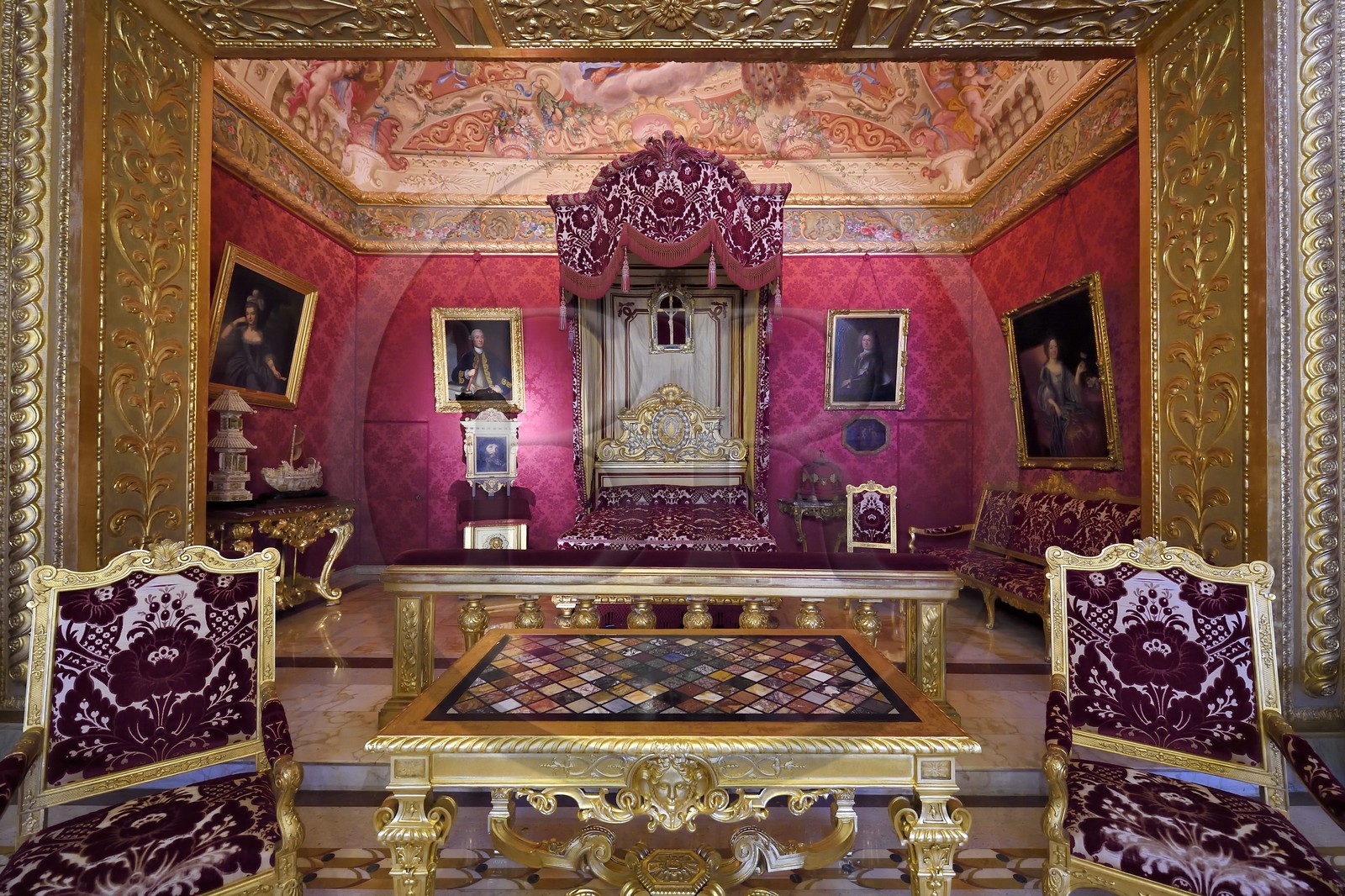 Principauté de Monaco, Monaco, le Rocher, le palais princier, la chambre du duc d'York