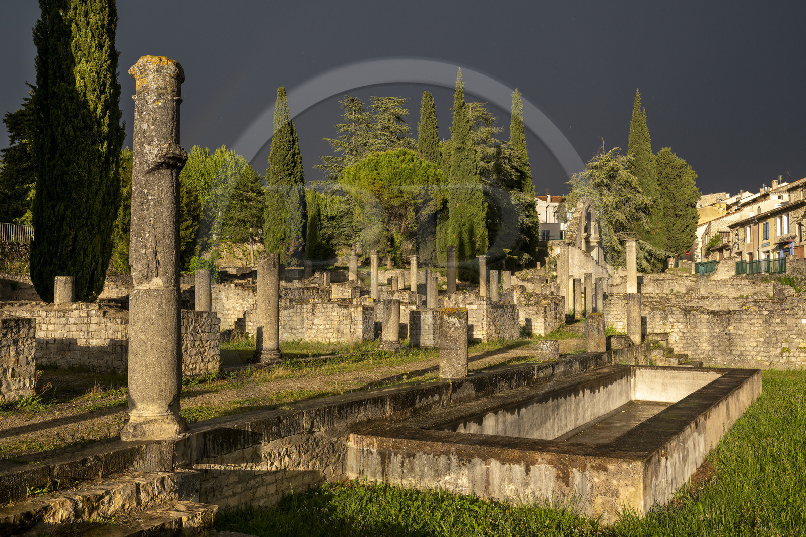 France, Vaucluse (84), Dentelles de Montmirail, Vaison-la-Romaine, site archéologique de la Villasse
