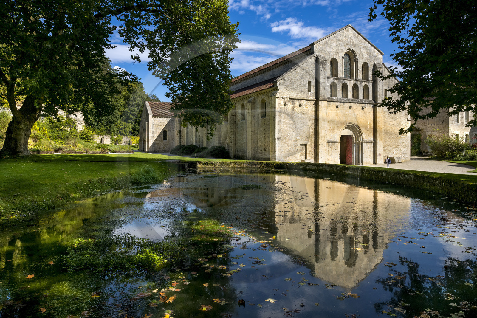 France, Côte-d'Or (21), Marmagne, l'abbaye cistercienne de Fontenay classée au Patrimoine Mondial de l'UNESCO, l'église abbatiale