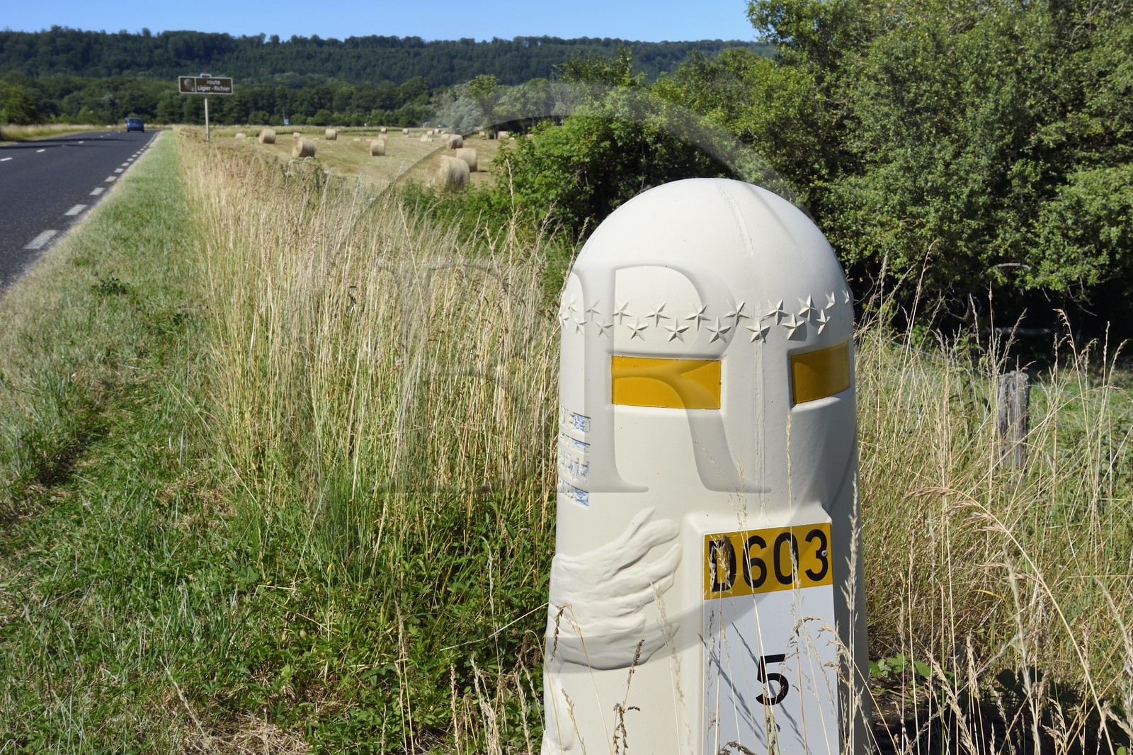 France, Meuse, Clermont en Argonne, Way of Freedom, a road that symbolizes the advance of American troops in 1944 for the liberation of Europe, monumental monuments throughout its course of 1,145 km