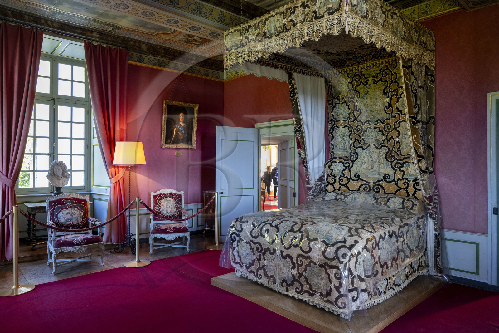 France, Nièvre (58), Parc naturel régional du Morvan, Bazoches, le chateau de Bazoches qui fut propriété du maréchal Sébastien le Prestre de Vauban, la chambre du Maréchal