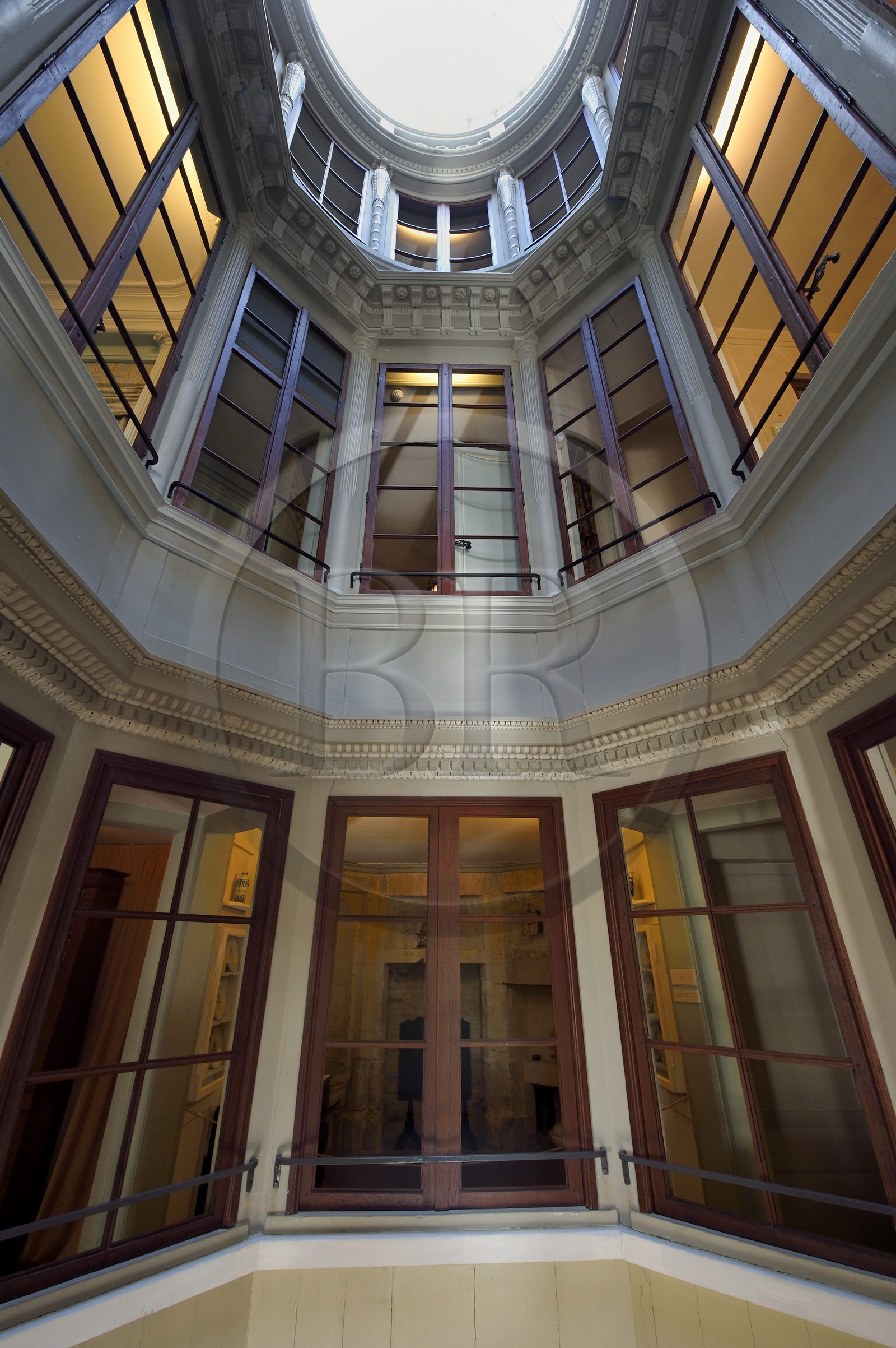 France, Seine-Maritime (76), Le Havre, quartier Saint-François dit quartier Breton,  la Maison de l'Armateur du XVIIIe siècle, le puit de lumière