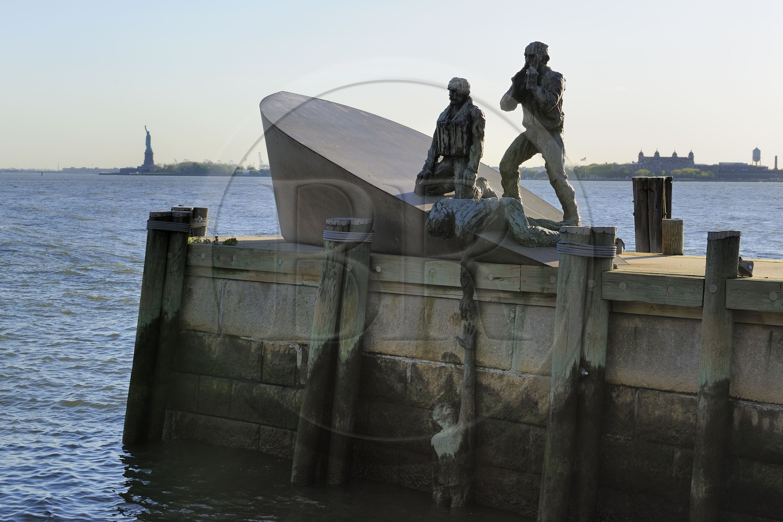 United States, New York City, Manhattan, South Point, Battery Park, Merchant Mariners Memorial from the artist Marisol Escobar