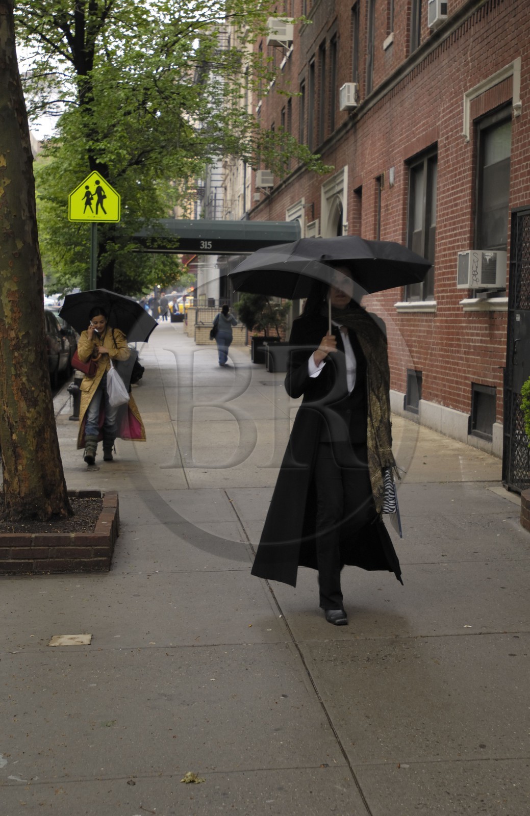 Etats-Unis, New York, Manhattan, sous la pluie