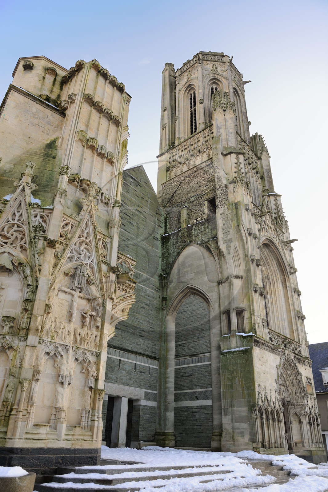 France, Manche (50), Cotentin, Saint-Lo, l'église Notre-Dame bombardée en 1944