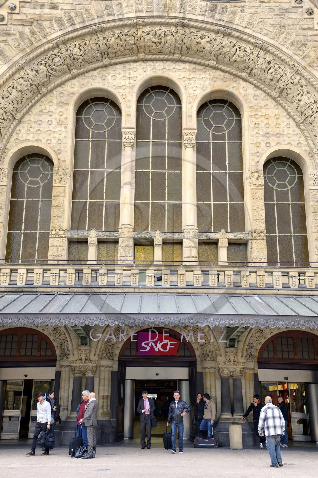 France, Moselle, Metz, Imperial district, railway station, built between 1905 and 1908 by the Berliner architect Jurgen Kruger