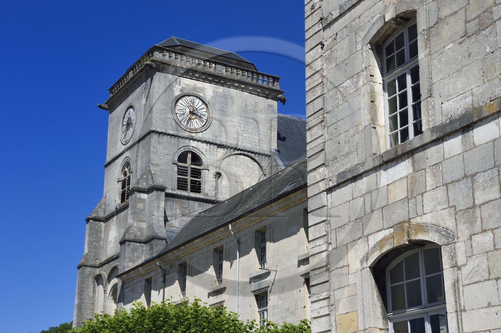 France, Meuse (55), Saint-Mihiel, église abbatiale Saint-Michel, tour du XIème siècle