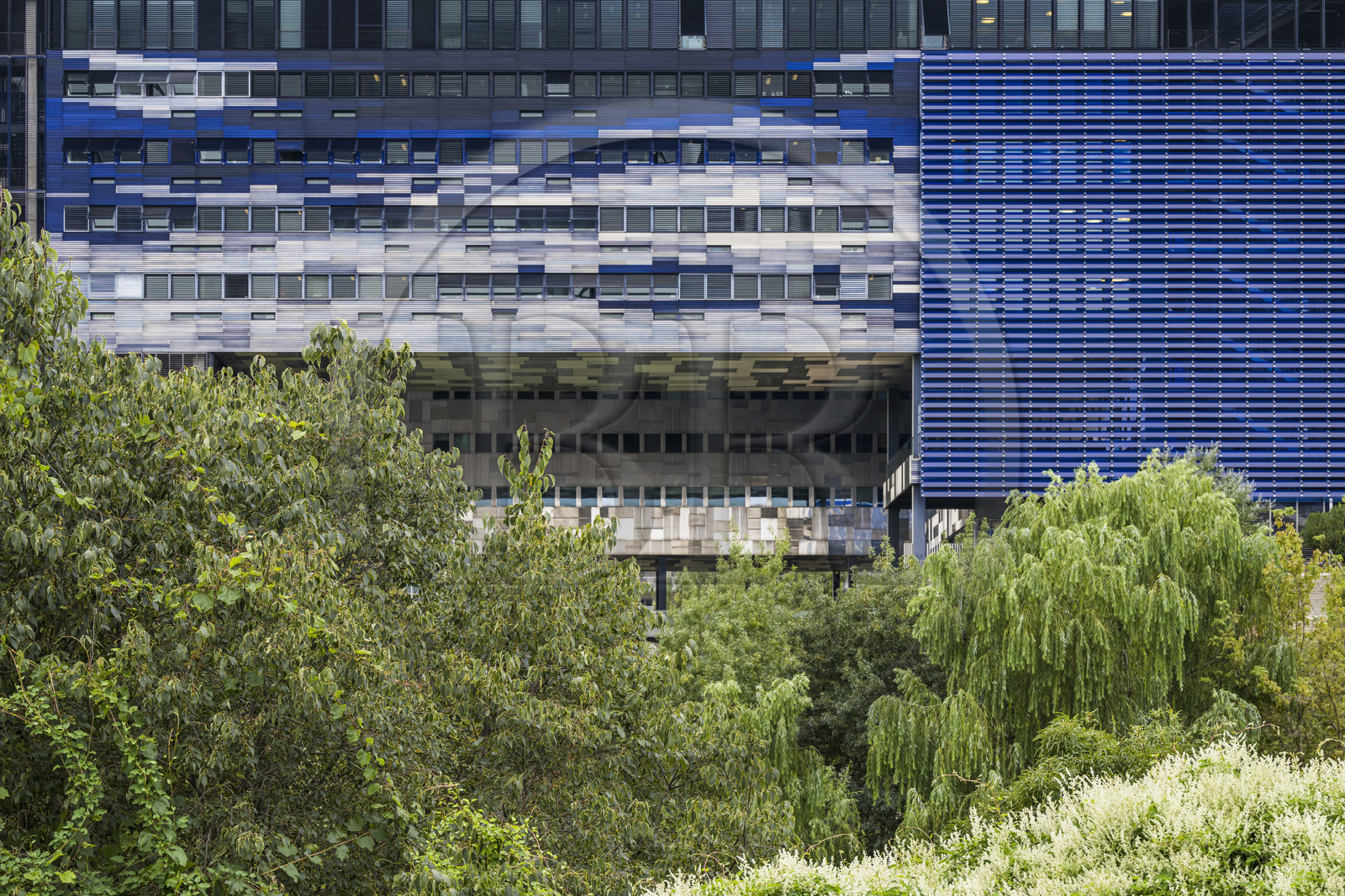 France, Herault, Montpellier, Port Marianne district, the City Hall designed by architects Jean Nouvel and François Fontes