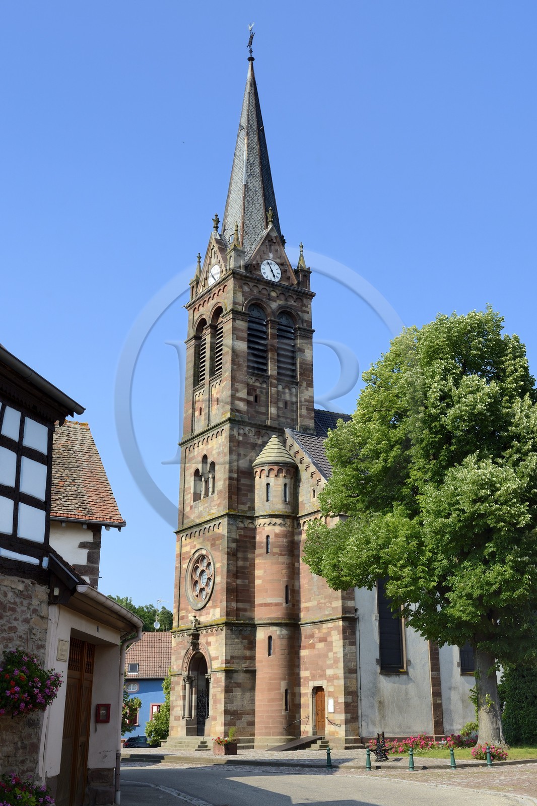 France, Bas-Rhin (67), église de Flexbourg