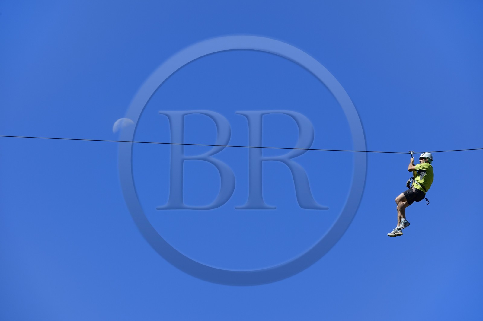 France, Ardèche (07), Parc Naturel Régional des Monts d'Ardèche, Thueyts, la haute-vallée de la rivière Ardèche, La via ferrata du Pont du diable