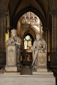 France, Seine-Saint-Denis (93), Saint-Denis, la basilique de Saint-Denis, orants de Louis XVI et de Marie-Antoinette