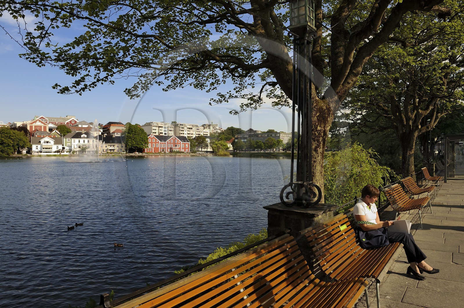 Norway, Rogaland County, Stavanger, around Breiavatnet Lake