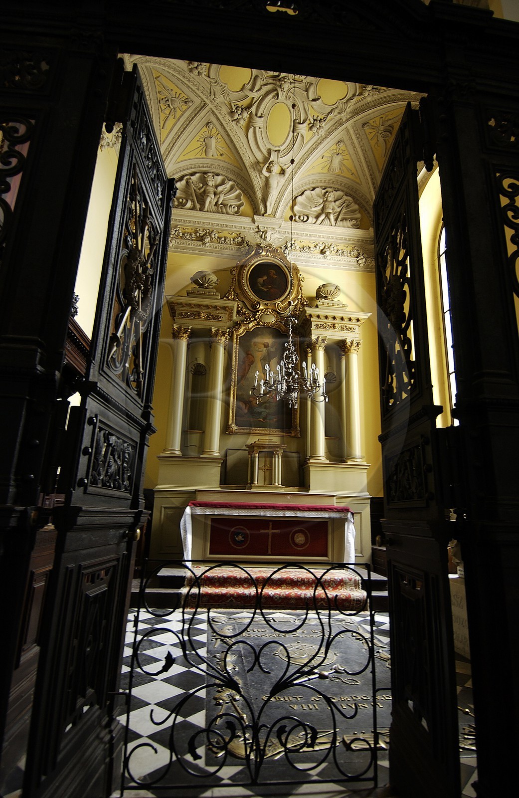 Pologne, région de Lublin, ville Renaissance de Zamosc classé Patrimoine Mondial de l' UNESCO, chapelle des Zamoyski dans la collégiale Saint-Thomas (cathédrale)