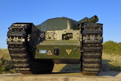 France, Calvados, Courseulles sur Mer, Juno Beach, Canadian tank Avre Churchill