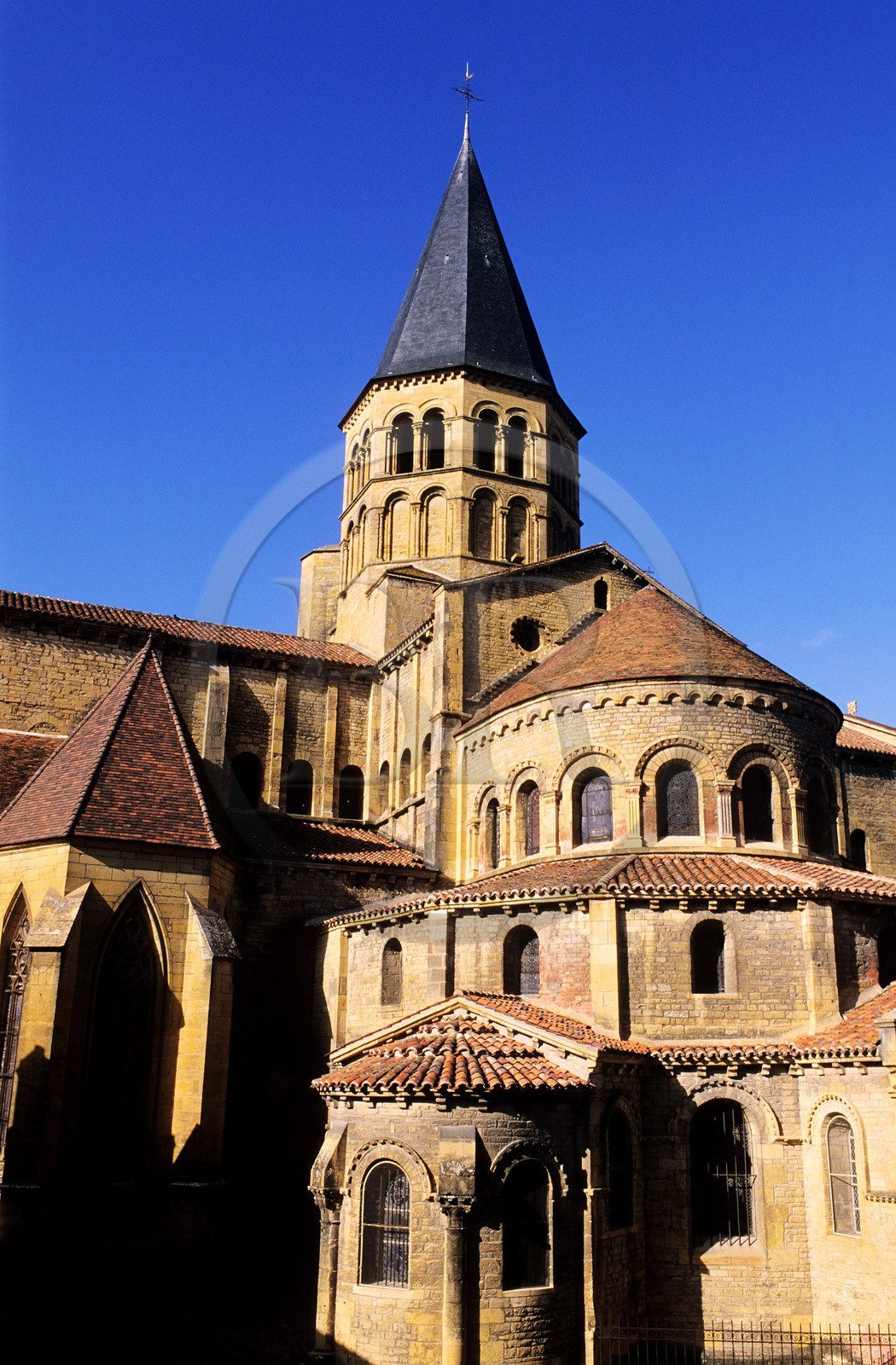 France, Saone et Loire, Paray le Monial, romanesque church Sacre Coeur