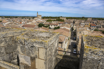 France, Gard, Aigues Mortes, the old town from the ramparts