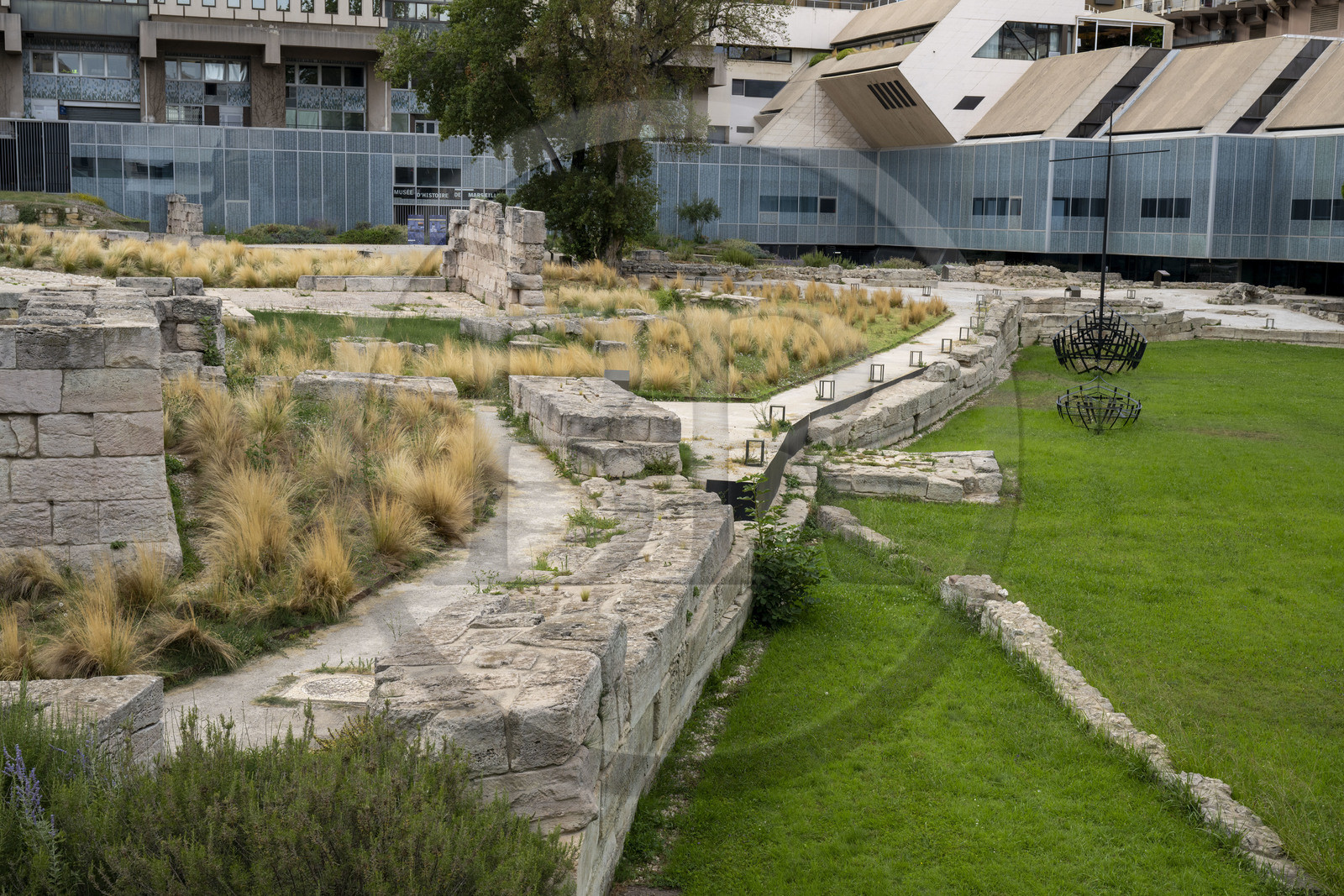 France, Bouches-du-Rhône (13), Marseille, quartier Belsunce, Centre Bourse, le musée d'histoire de Marseille, vestiges du port et du quai antique (vestiges grecs et romains)