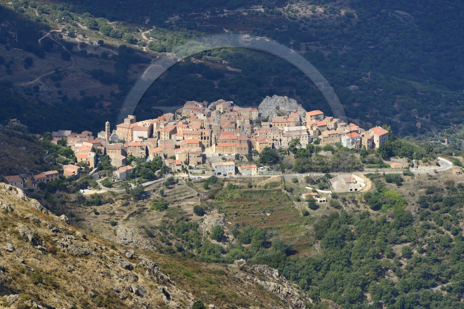 France, Haute Corse, Balagne, perched village of Speloncato