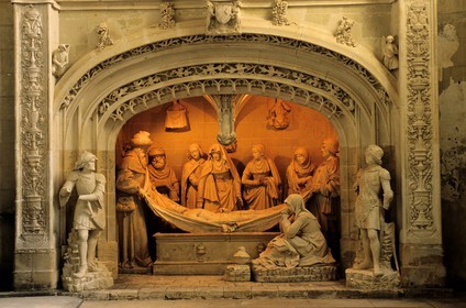 France, Sarthe, Solesmes, Saint Pierre abbey, Christ entombment (1496)