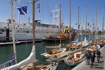 France, Charente-Maritime, La Rochelle, the Basin of the great yachts, Maritime Museum, the Frigate France I, flagship of the museum