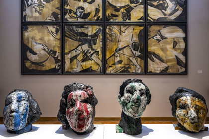 France, Paris, Musée Maillol art museum, Markus-Maillol exhibition by German artist Markus Lüpertz in dialogue with the work of Aristide Maillol