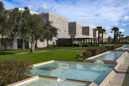 Portugal, Lisbon, Belem, Belem Cultural Centre MAC CCB by architects Vittorio Gregotti and Manuel Salgado