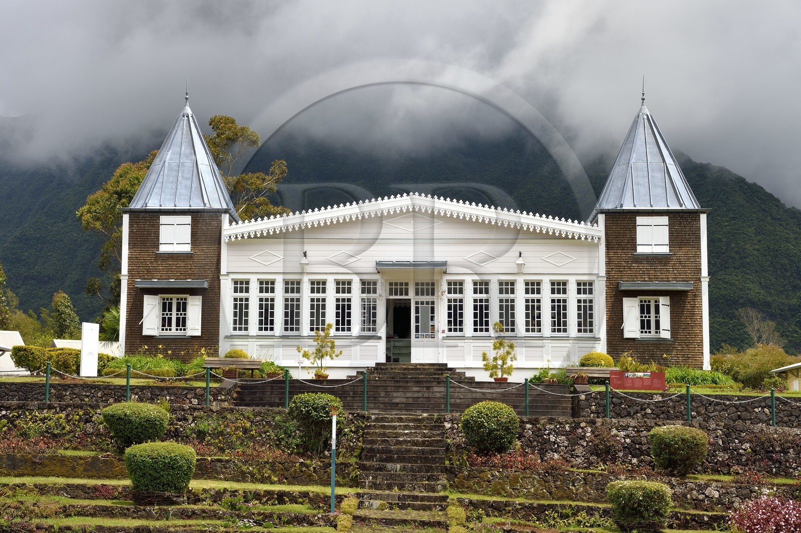 France, Reunion island (French overseas department), Plaines des Palmistes, the domain of Turrets, traditional house
