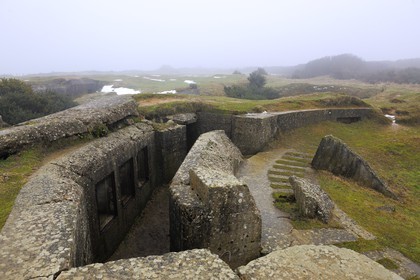 France, Calvados, Grandcamp Maisy, Pointe du Hoc blockhaus