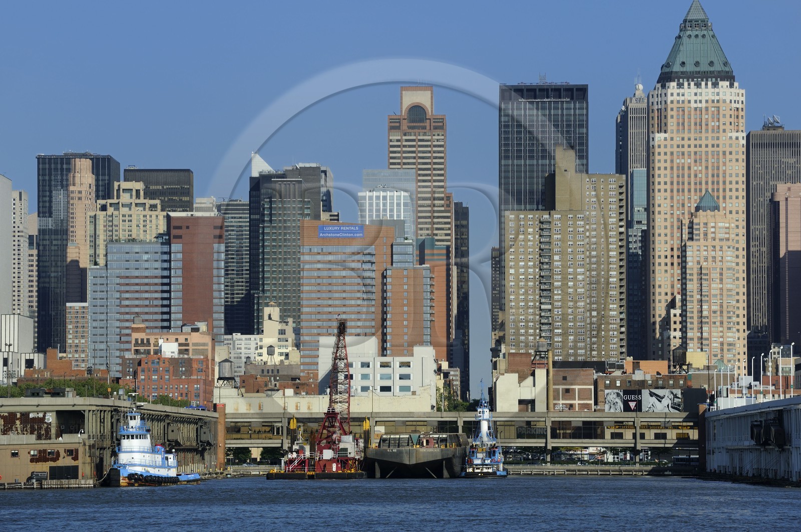 Etats-Unis, New York, Manhattan, Midtown et l'Hudson River