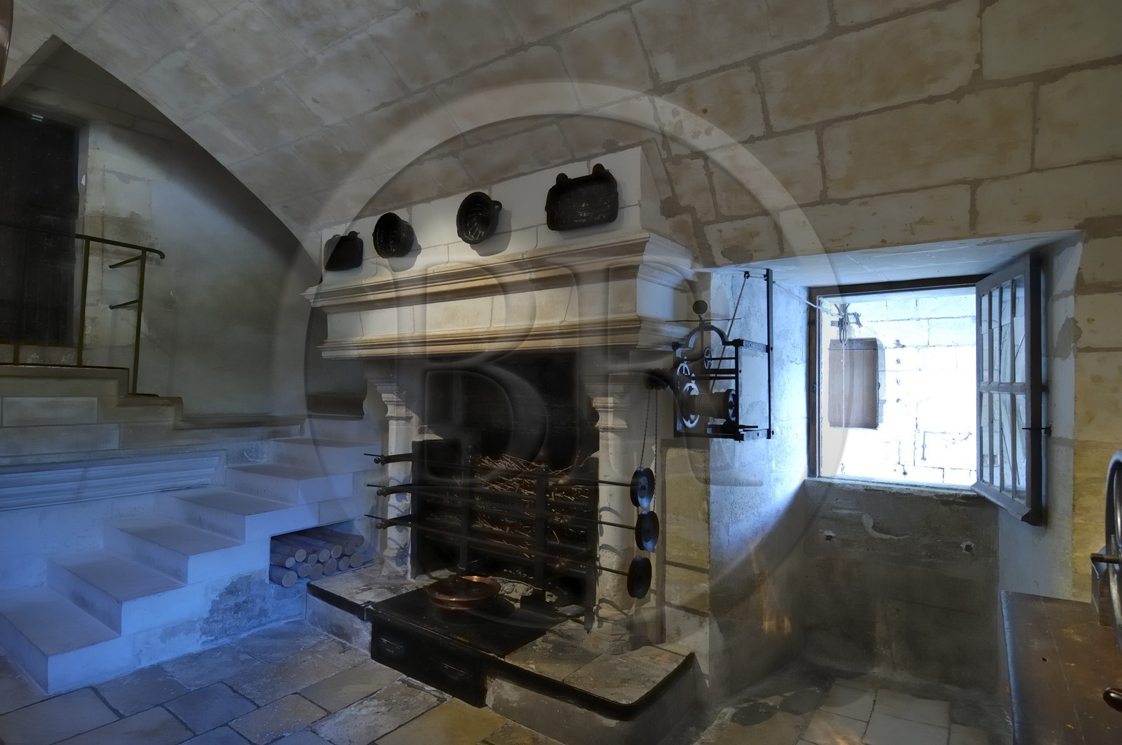 France, Indre-et-Loire (37), château de Chenonceau, les cuisines