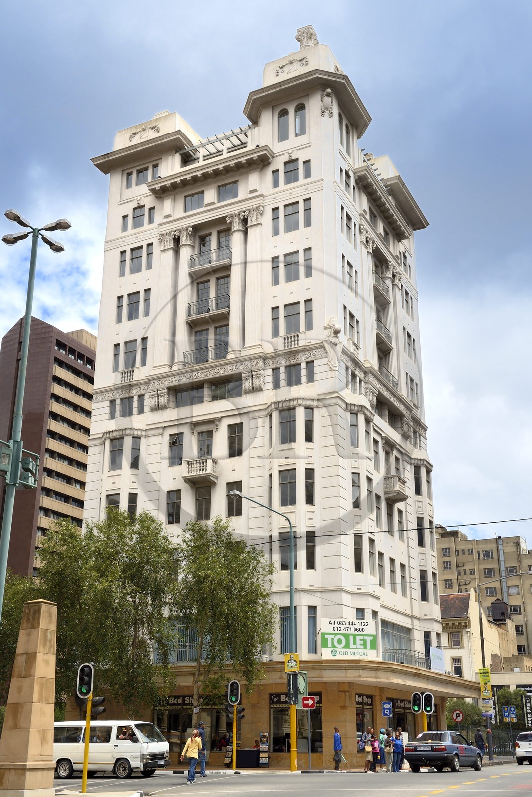 Afrique du Sud, province de Gauteng, Johannesburg, CBD (Central Business District), le Barbican building (1930) à l'angle de Rissik et de President Streets
