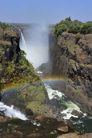 Zimbabwe, province de Matabeleland septentrional, fleuve Zambèze, les Chutes Victoria, classées Patrimoine Mondial de l'UNESCO