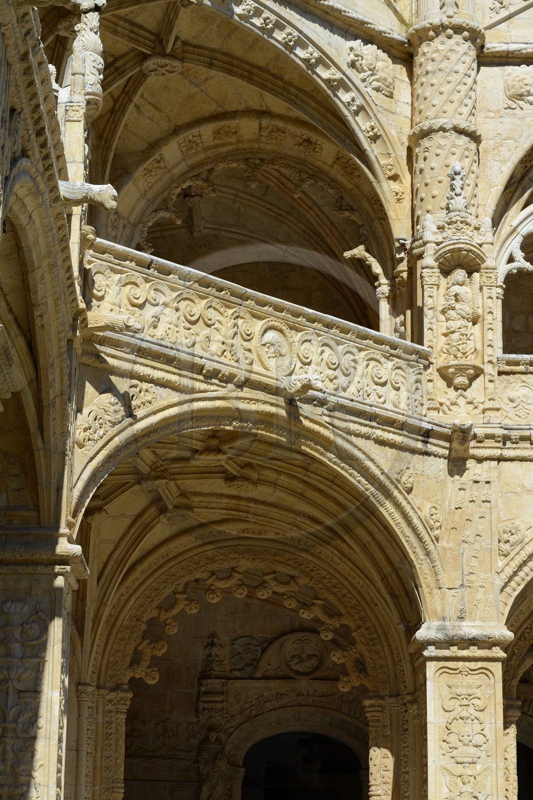 Portugal, Lisbonne, Bélem, Monastere des Hiéronymites (Mosteiro dos Jerónimos), classé Patrimoine Mondial de l'UNESCO, le cloitre