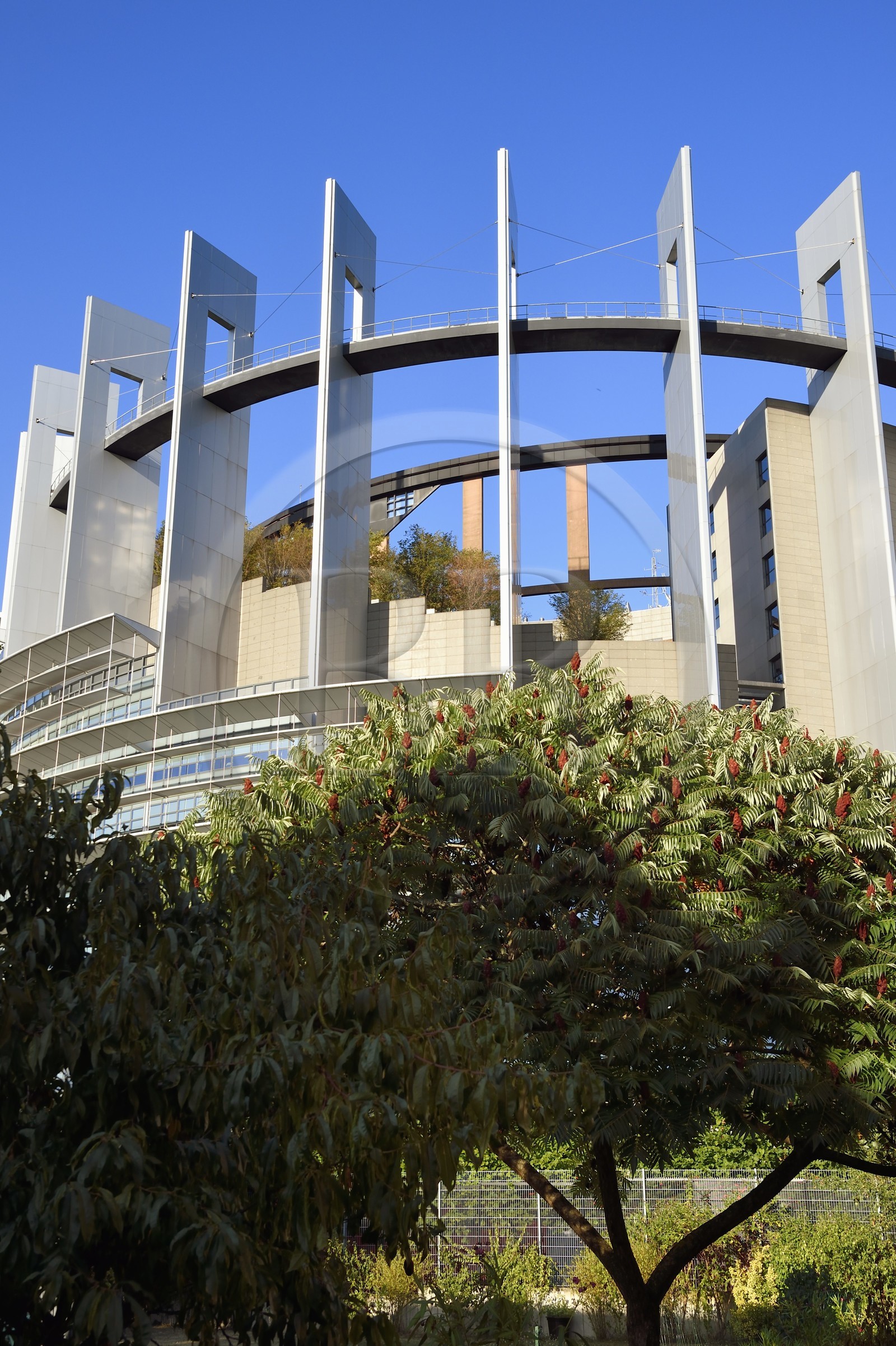 France, Bas-Rhin (67), Strasbourg, quartier européen, le Parlement européen, batiment Louise-Weiss, la tour