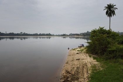 Gabon, Moyen-Ogooue Province, Lambaréné, the former Albert Schweitzer Hospital, the Ogooue river
