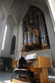 Iceland, Reykjavik, organ of Hallgrimskirkja Church