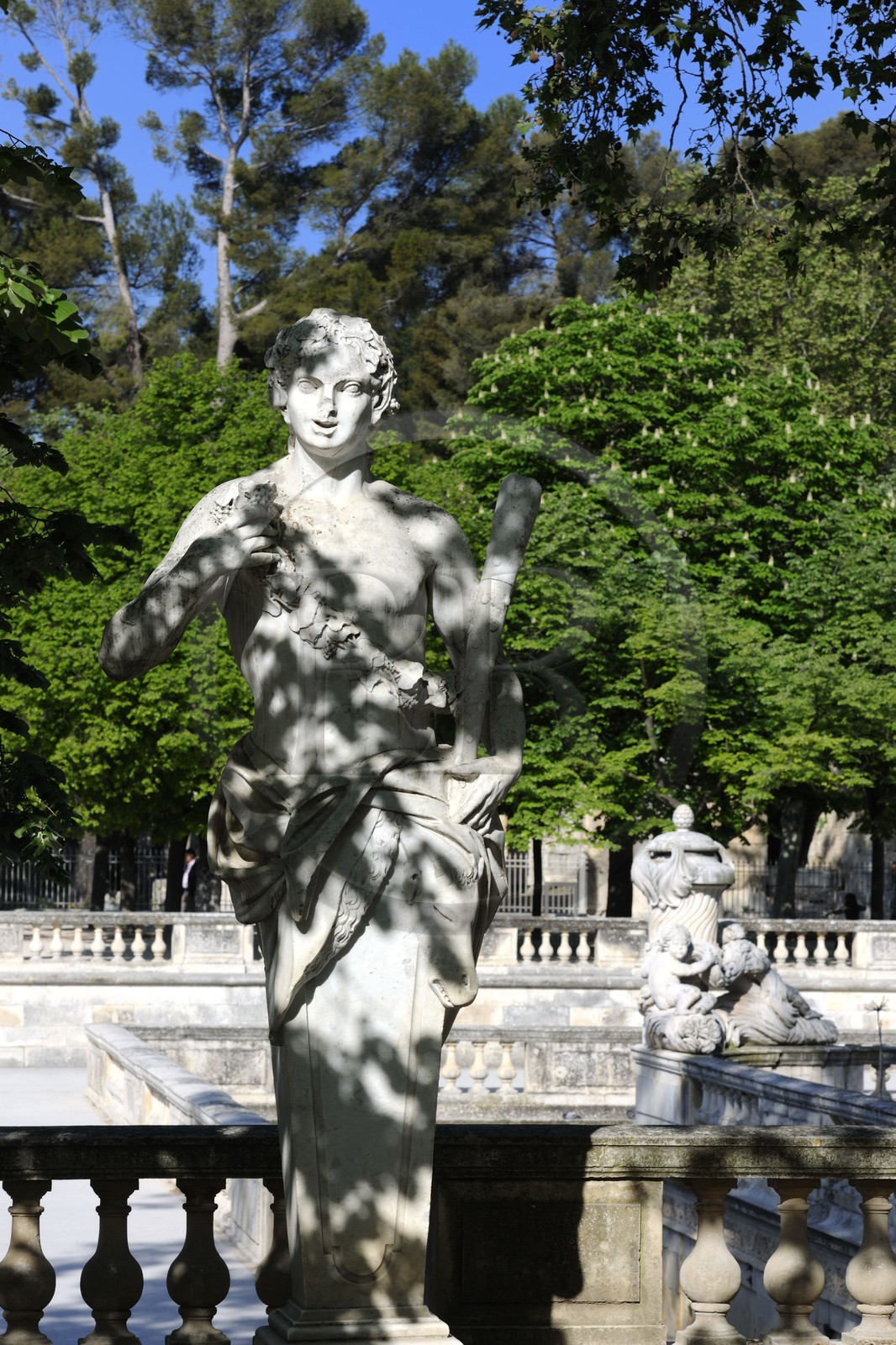 France, Gard (30) Nimes, les Jardins de la Fontaine