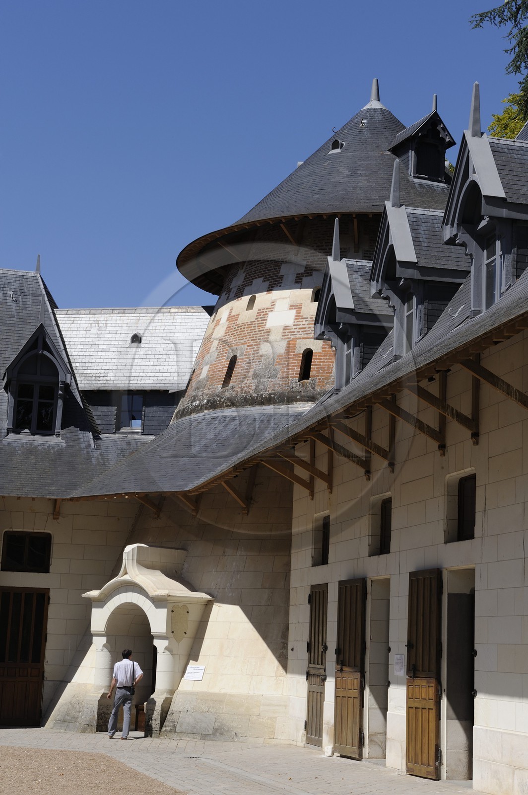 France, Loir et Cher, Loire Valley, listed as World Heritage by UNESCO, Chaumont sur Loire castle, stables, former ceramic oven converted into riding stable