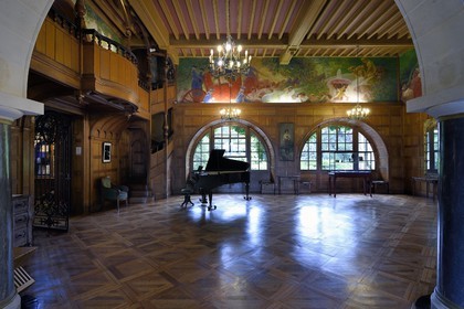 France, Pyrénées-Atlantiques (64), Pays-Basque, Cambo-les-Bains, la Villa Arnaga, musée et maison d'Edmond Rostand, le Grand Hall