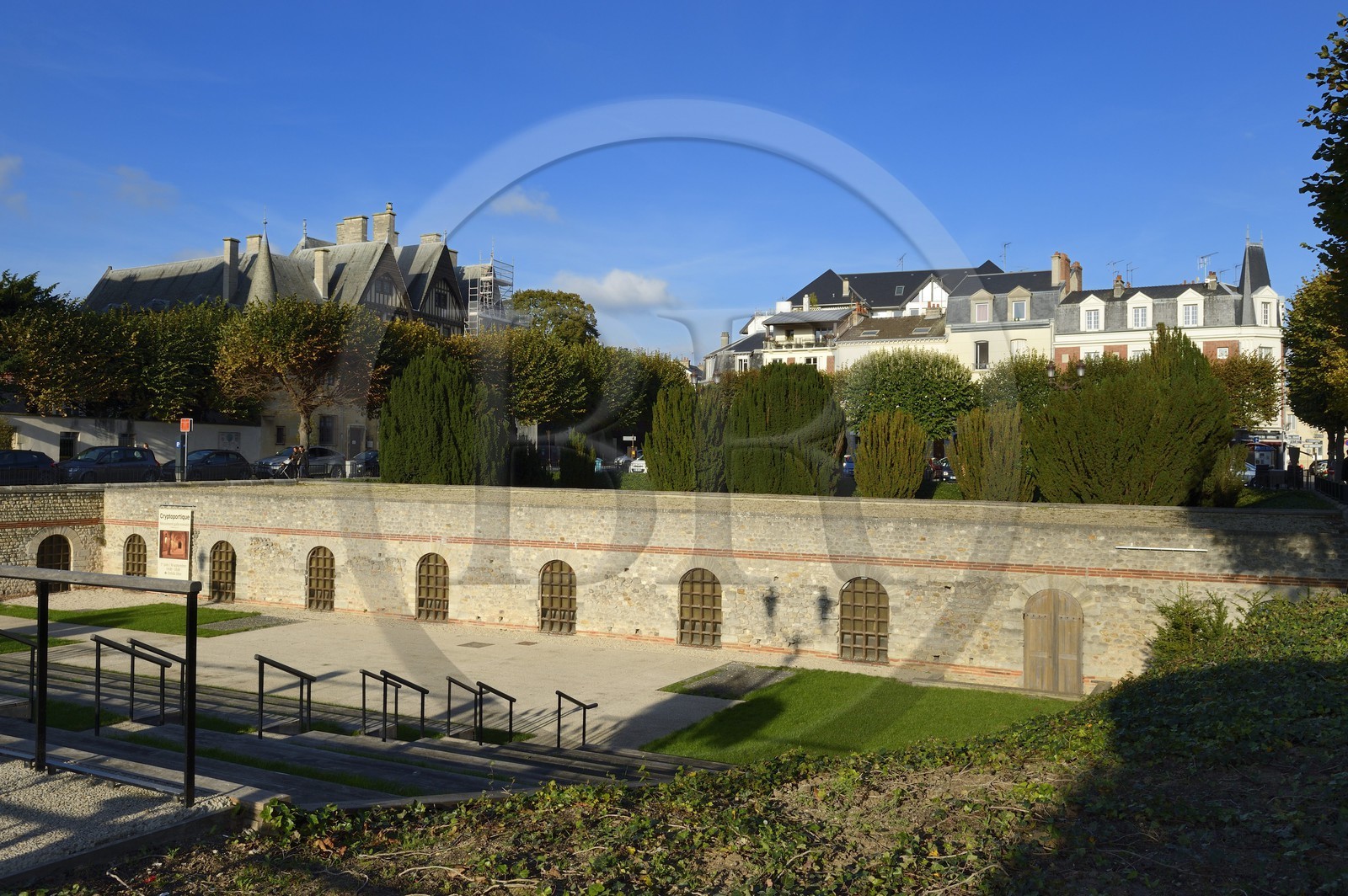 France, Marne, Reims, cryptoporticus is a tunnel U-shaped at the current location of the Place du Forum, which formed the northern part of the Roman Forum during the Gallo-Roman era