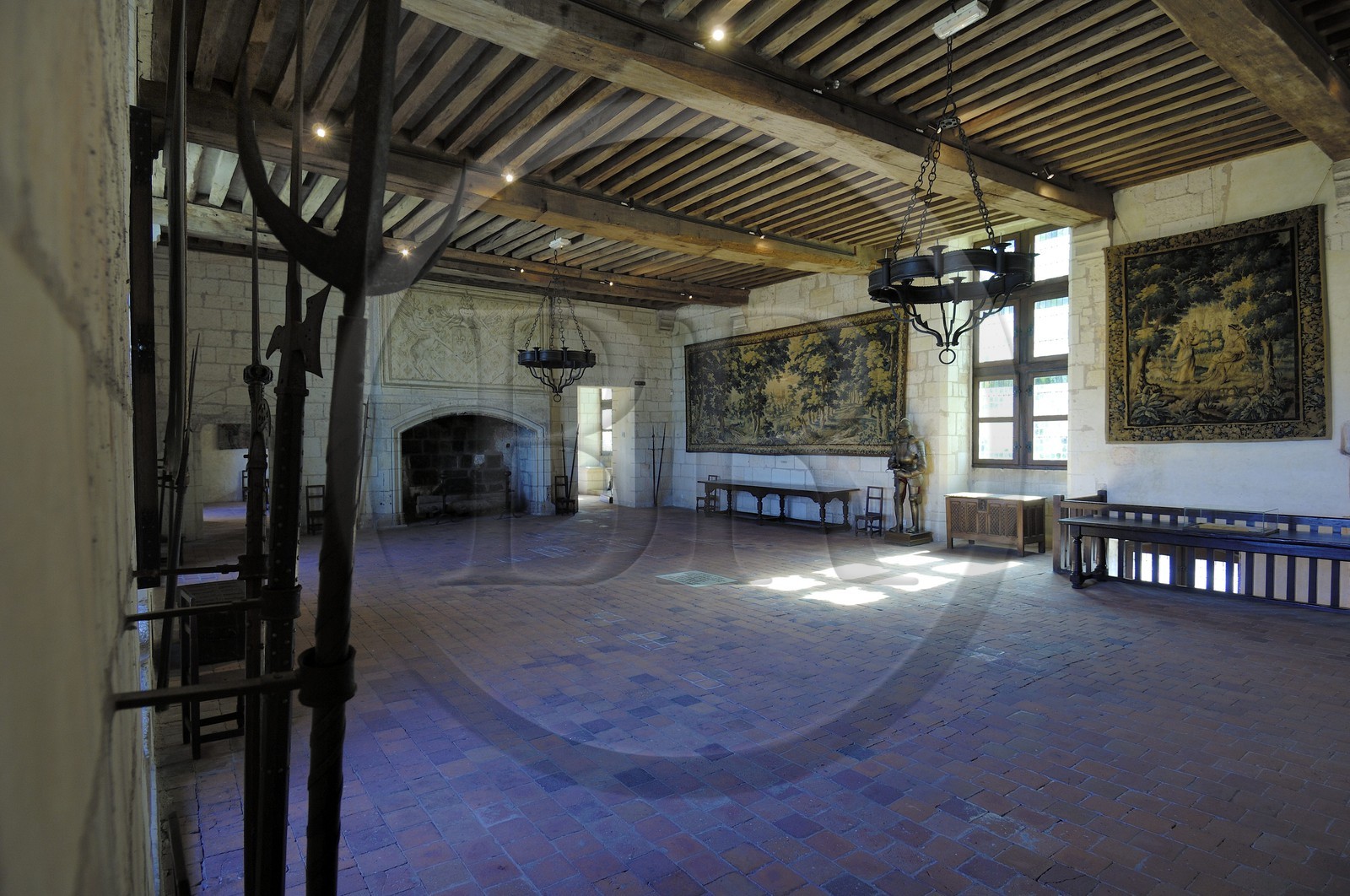 France, Indre-et-Loire (37), Loches, le chateau, salle du Logis Royal