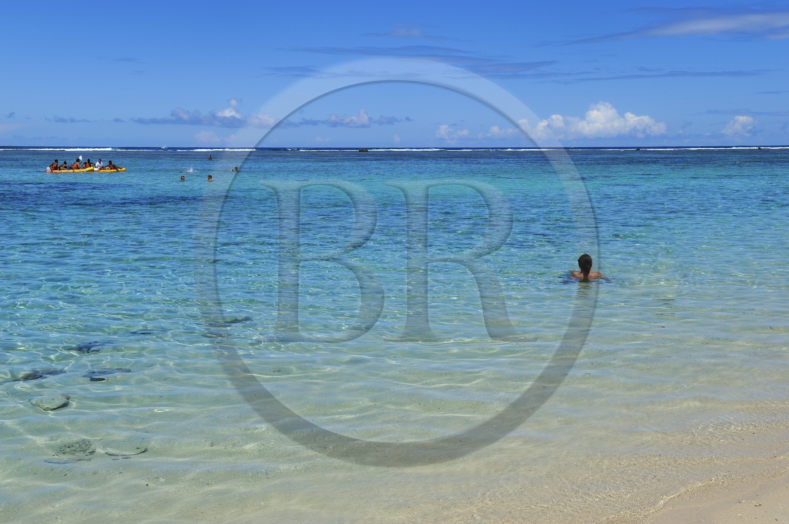 France, Reunion Island (French overseas department), West Coast, Saint Gilles les Bains lagoon beach at Ermitage les Bains