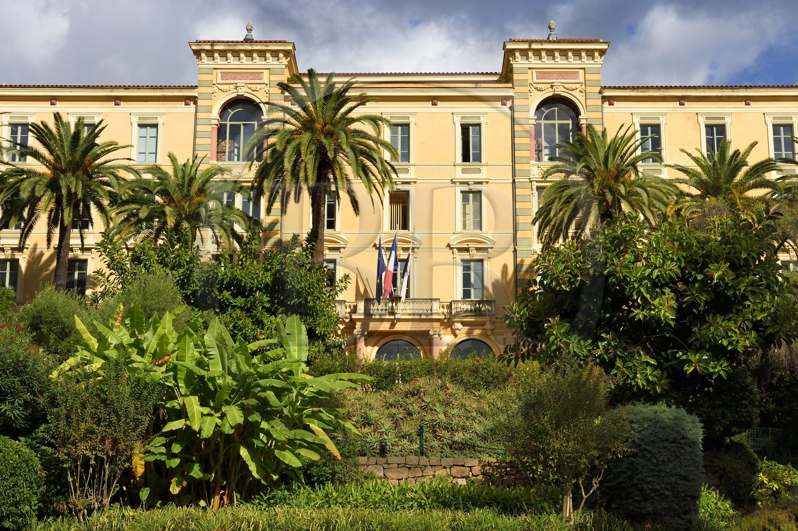France, Corse du Sud, Ajaccio, district known as foreigners, cours Grandval, the former Grand Hotel Continental is now the seat of the Territorial Community of Corsica
