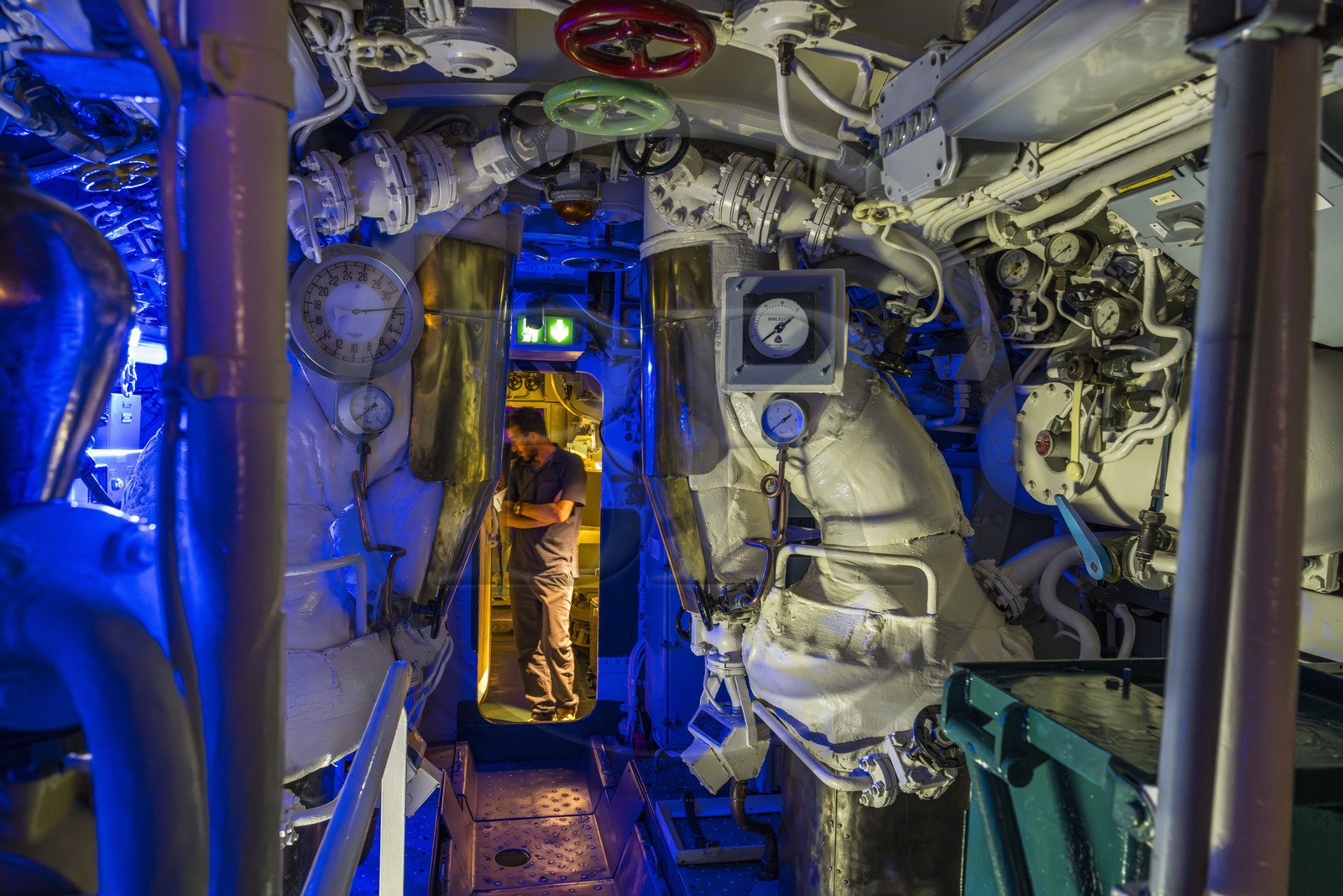 France, Morbihan (56), Lorient, Lorient La Base, ancienne base de sous-marins construite par les Allemands durant la Seconde Guerre mondiale, sous-marin Flore S645 en service de 1964 à 1989 et son musée