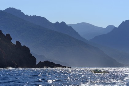 France, Corse du Sud, Golfe de Girolata, listed as World Heritage by UNESCO, the Capo Senino