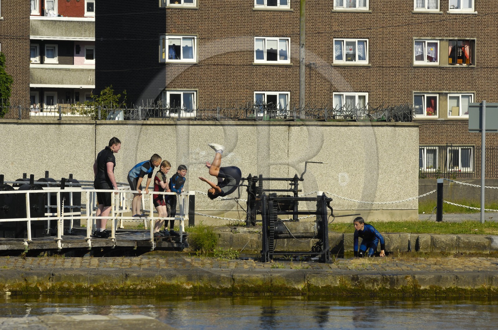 Irlande, Dublin, quartier populaire des anciens docks
