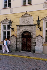 Estonia (Baltic States), Harju Region, Tallinn, European Capital of Culture 2011, house of the brotherhood of the Black Heads street Pikk (15è s and 16è s)