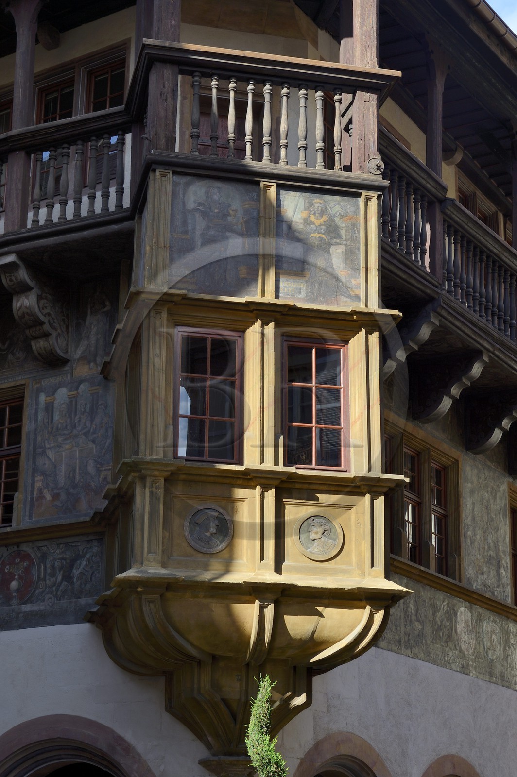 France, Haut-Rhin (68), Colmar, la maison Pfister de style Renaissance (1537) dans la rue des Marchands