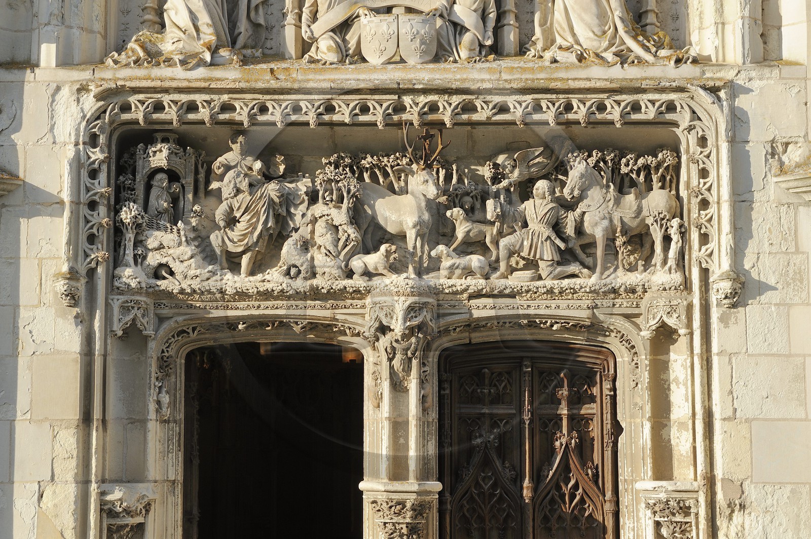 France, Indre et Loire (37), Vallée de la Loire classée Patrimoine mondial de l'UNESCO, château d'Amboise, la chapelle Saint-Hubert construite entre 1491 et 1496